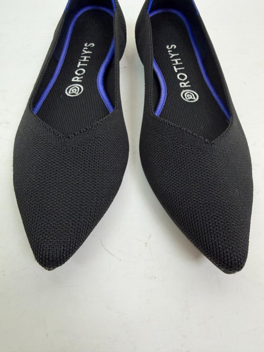 Rothy's The Point Ballet Flat In Classic Black Size 10 - Picture 2 of 12